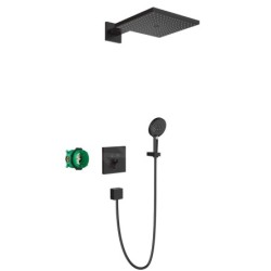 Hansgrohe Raindance E - Set de douche 300, avec thermostat ShowerSelect encastré, noir mat 27939670