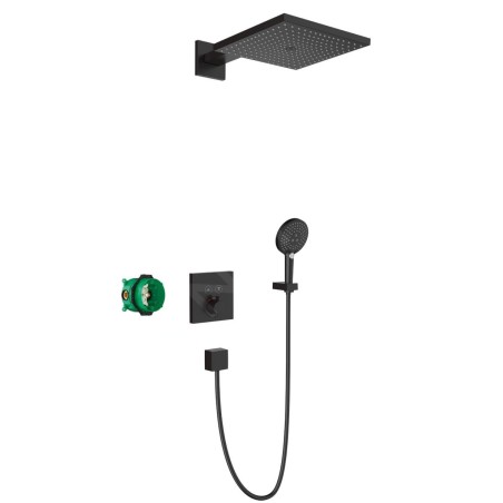 Hansgrohe Raindance E - Set de douche 300, avec thermostat ShowerSelect encastré, noir mat 27939670