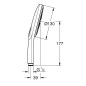 Grohe Rainshower SmartActive - Douche de tête 130, 3 jets, chrome 26544000