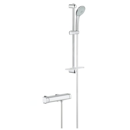 Grohe Grohtherm 2000 - Mitigeur thermostatique de douche avec colonne de douche de 600 mm, chrome 34195001