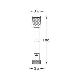 Grohe Flexibles - Flexible de douche VitalioFlex Trend 1,25 m, chrome 22114000