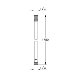 Grohe Flexibles - Flexible de douche VItalioFlex Silver 1,75 m, chrome 27506001