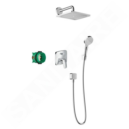 Hansgrohe Crometta - Set de douche E 240, avec mitigeur Logis encastré, chrome 27957000