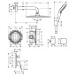 Hansgrohe Crometta - Set de douche E 240, avec mitigeur Logis encastré, chrome 27957000 Hansgrohe Crometta - Set de douche E 240, avec mitigeur Logis encastré, chrome 27957000