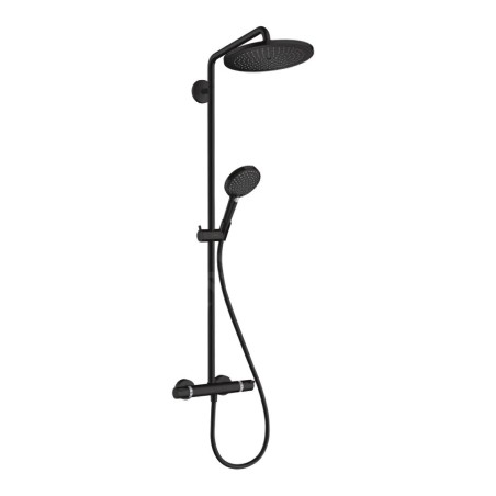 Hansgrohe Croma Select S - Set de douche Showerpipe S 280 avec thermostat, EcoSmart, noir mat 26891670