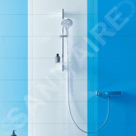 Grohe Rainshower SmartActive - Set de douche de tête 130 9,5 l/min, 3 jets, barre 600 mm et flexible, chrome 26575000