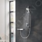 Grohe Rainshower SmartActive - Set de douche de tête 150 9,5 l/min, 3 jets, barre 900 mm et flexible, chrome 26594000