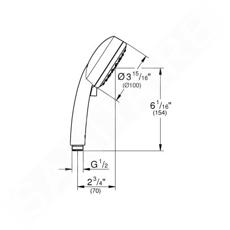 Grohe Tempesta Cosmopolitan - Douchette, 2 jets, chrome 2757120E