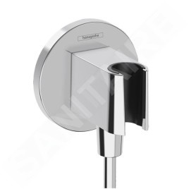 Hansgrohe - Set de douche avec thermostat encastré, corps d’encastrement, diamètre 26 cm, 3 jets, chrome SANI21HHH002