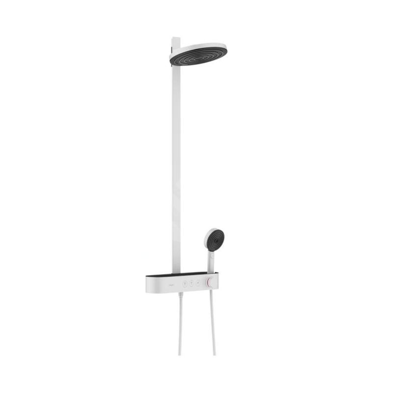 Hansgrohe Pulsify S - Set de douche 260 avec thermostat ShowerTablet Select 400, 2 jets, EcoSmart, blanc mat 24241700 Hansgrohe Pulsify S - Set de douche 260 avec thermostat ShowerTablet Select 400, 2 jets, EcoSmart, blanc mat 24241700