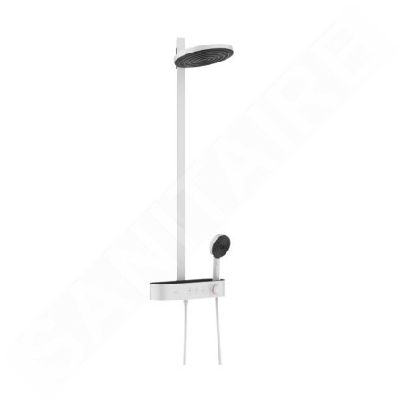Hansgrohe Pulsify S - Set de douche 260 avec thermostat ShowerTablet Select 400, 2 jets, EcoSmart, blanc mat 24241700