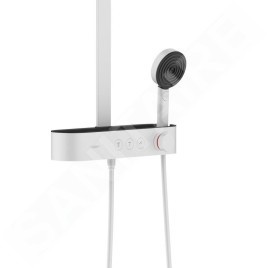 Hansgrohe Pulsify S - Set de douche 260 avec thermostat ShowerTablet Select 400, 2 jets, EcoSmart, blanc mat 24241700