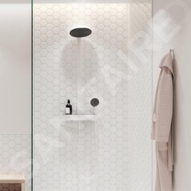 Hansgrohe Pulsify S - Set de douche 260 avec thermostat ShowerTablet Select 400, 2 jets, EcoSmart, blanc mat 24241700