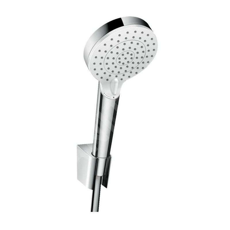 Hansgrohe Crometta - Set de douche Vario 9 l/min avec support Porter, 2 jets, blanc/chrome 26694400