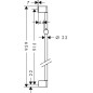 Hansgrohe Unica'Croma - Barre de douche 900 mm, chrome 26506000