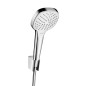 Hansgrohe Croma Select E - Set de pommeau de douche, 3 jets, support et flexible 1,25 m, blanc/chrome 26425400 Hansgrohe Croma Select E - Set de pommeau de douche, 3 jets, support et flexible 1,25 m, blanc/chrome 26425400
