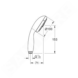 Grohe Tempesta New - Douchette, 4 jets, chrome 28578002