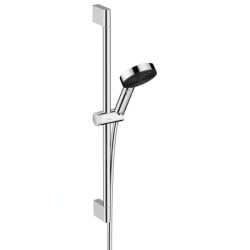 Hansgrohe Pulsify Select - Set de pommeau de douche, 3 jets, EcoSmart, barre de 669 mm et flexible, chrome 24161000