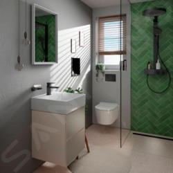 Hansgrohe Rainfinity - Set de douche avec thermostat, diamètre 36 mm, 3 jet, noir mat 26853670