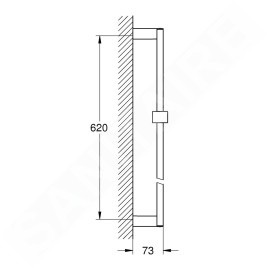 Grohe Euphoria Cube - Barre de douche, 600 mm, chrome 27892000