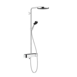 Hansgrohe Pulsify S - Set de douche 260 avec thermostat de baignoire ShowerTablet Select 400, 1 jet, chrome 24230000
