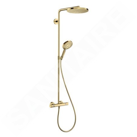 Hansgrohe Raindance Select S - Colonne de douche thermostatique Showerpipe, 1jet, aspect doré poli 27633990