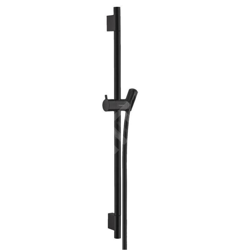 Hansgrohe Unica'S - Barre de douche 650 mm avec flexible, noir mat 28632670