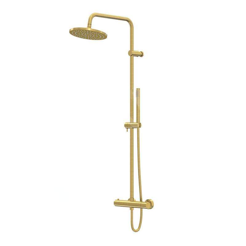 Steinberg 340 - Set de douche avec thermostat, diamètre 22 cm, or brossé 340 2721 BG