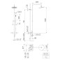 Steinberg 340 - Set de douche avec thermostat, diamètre 22 cm, or brossé 340 2721 BG