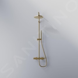 Steinberg 340 - Set de douche avec thermostat, diamètre 22 cm, or brossé 340 2721 BG