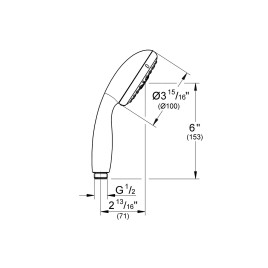 Grohe Tempesta New - Douchette, 4 jets, chrome 28421002