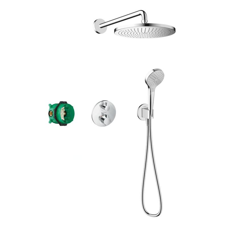 Hansgrohe Croma - Set de douche 280, avec thermostat Ecostat encastré, chrome 27954000 Hansgrohe Croma - Set de douche 280, avec thermostat Ecostat encastré, chrome 27954000