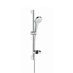 Hansgrohe Croma Select S - Set de douche Vario 0,65m avec porte-savon Casetta, blanc/chrome 26566400