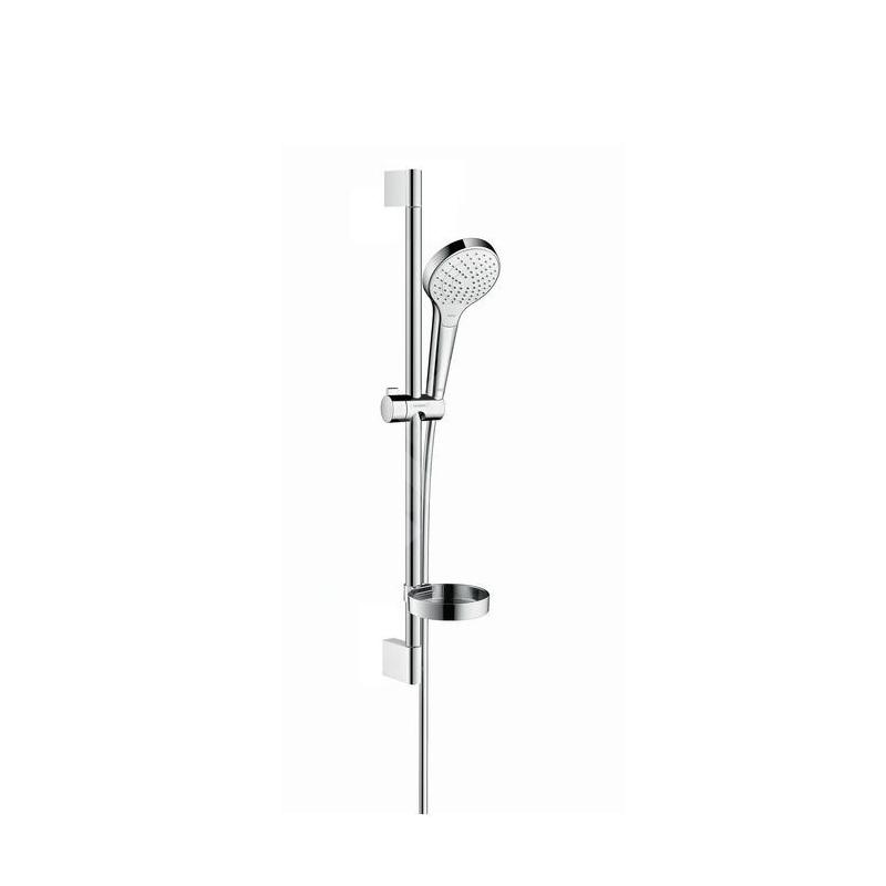 Hansgrohe Croma Select S - Set de douche Vario 0,65m avec porte-savon Casetta, blanc/chrome 26566400