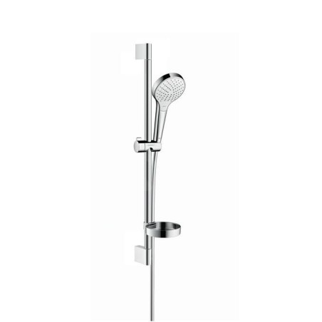 Hansgrohe Croma Select S - Set de douche Vario 0,65m avec porte-savon Casetta, blanc/chrome 26566400