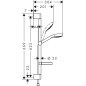 Hansgrohe Croma Select S - Set de douche Vario 0,65m avec porte-savon Casetta, blanc/chrome 26566400