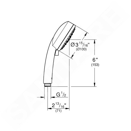 Grohe Tempesta Cosmopolitan - Douchette, 4 jets, chrome 27575002