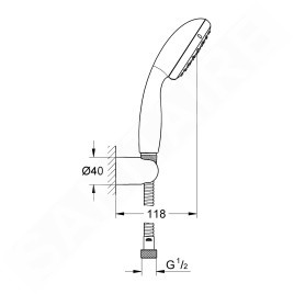 Grohe Tempesta New - Colonne de douche , 2 jets, chrome 2780310E