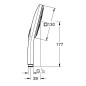 Grohe Rainshower SmartActive Cube - Douche de tête 130 6,8 l/min, 3 jets, chrome 26552000