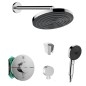 SANITINO - Set de douche avec thermostat et corps encastré hansgrohe, accessoires kielle, chrome SANI21HHK002 SANITINO - Set de douche avec thermostat et corps encastré hansgrohe, accessoires kielle, chrome SANI21HHK002