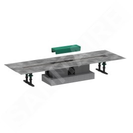 Hansgrohe uBox universal - Ensemble complet pour caniveaux de douche linéaires 800, pour installation standard, inox 56024180