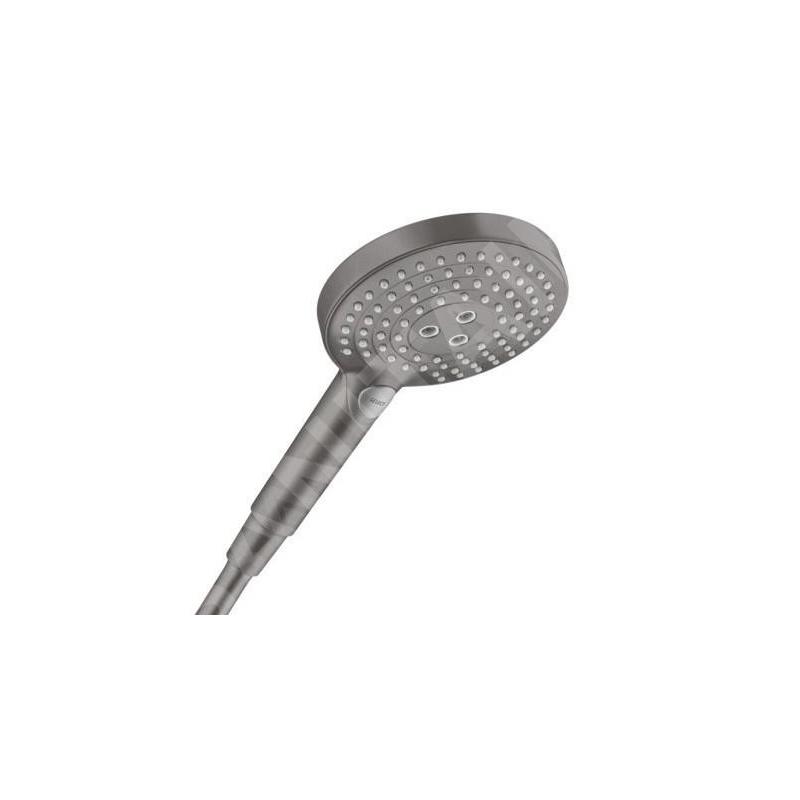 Hansgrohe Raindance Select S - Pommeau de douche 120, 3 jets, EcoSmart, chrome noir brossé 26531340