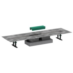 Hansgrohe uBox universal - Ensemble complet pour caniveaux de douche linéaires 900, pour installation à plat, inox 56019180