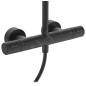 Ideal Standard CeraTherm - Set de douche T25 avec thermostat, diamètre 300 mm, 1 jet, noir BC748XG Ideal Standard CeraTherm - Set de douche T25 avec thermostat, diamètre 300 mm, 1 jet, noir BC748XG