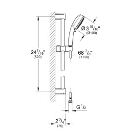 Grohe Tempesta Cosmopolitan - Colonne de douche, 3 jets, chrome 27579002
