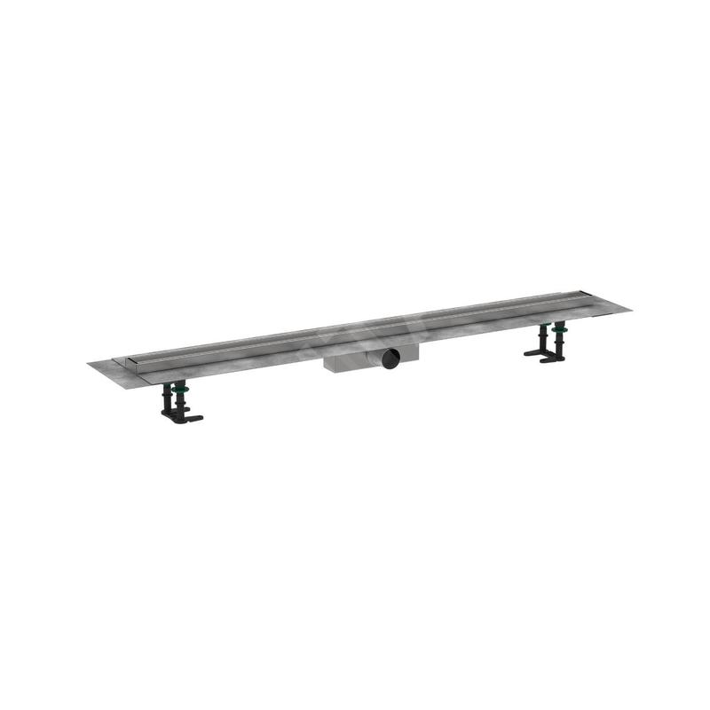 Hansgrohe RainDrain Compact - Caniveau de douche 120 cm pour insertion de carreaux, avec grille 56185000