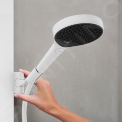 Hansgrohe Rainfinity - Set de douche avec thermostat, diamètre 36 mm, 3 jet, blanc mat 26853700
