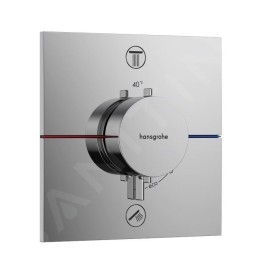 SANITINO - Set de douche avec thermostat et corps encastré hansgrohe, accessoires kielle, chrome SANI21HHK003