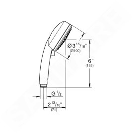Grohe Tempesta Cosmopolitan - Douchette, 3 jets, chrome 27574002