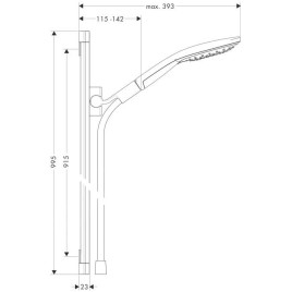 Hansgrohe Raindance Select S - Colonne de douche 150, 3 jets, chrome 26626000